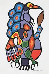 Norval Morrisseau, Thunderbird Entity #13/49, colour silkscreen on paper