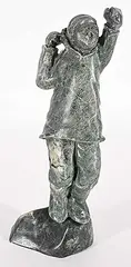 Eli Nasogaluak, Dancer, 2007, green stone carving