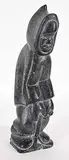 Joanasie Nowkawalk, Untitled - Impatient Hunter, black stone carving