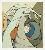 Daphne Odjig, Hide n Seek #45/125, 1981, colour silkscreen on paper