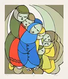 Daphne Odjig, Day's End #103/125, 1982, colour silkscreen on paper