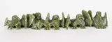 Pavinaq Petaulassie, Untitled - A Line of Birds, green stone carving