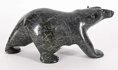 Matthew Petoolook, Untitled - On the Prowl, black stone carving