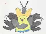Pitseolak Ashoona, Animal of Our Land #82/100, 1979, colour lithograph on paper