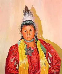 Roland Rollinmud, Woman in Red, 2006, acrylic on canvas