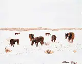 Allen Sapp, These Horses are Enjoying their Freedom, 2006, acrylic on canvas