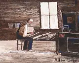 Allen Sapp, Untitled - Focused Work, acrylic on canvas