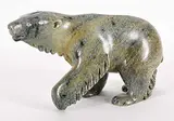 Derrald Taylor, Walking Bear, 2007, green stone carving