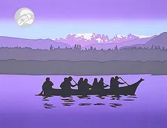 Roy Henry Vickers, Elwha at Comox #64/150, 1993, colour silkscreen on paper