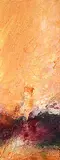 Barbara Akins, Untitled - Orange and Purple Abstract, 1995, acrylic on paper