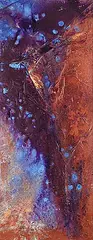 Barbara Akins, Amrus Rock - Blue, 1995, acrylic on paper