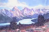 Barbara Brooks, Jasper National Park, watercolour on paper
