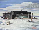 Bern Will Brown, Johnny's Cabin, 1989, oil on canvas