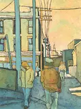 Michael Burns, Alley, 1989, oil on canvas