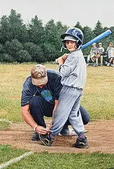 Leonard James Gibbs, Little League, 1998, acrylic on wood board