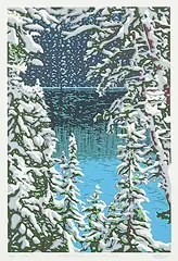 J. Thomas Hinton, First Snow in the Rockies H/C #1/4, 1989, colour silkscreen on paper