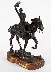 Steve Hoar, The Greeting #10/10, 1981, bronze sculpture