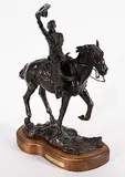 Steve Hoar, The Greeting #10/10, 1981, bronze sculpture