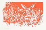 Little Moses #44/100 by Illingworth Kerr, 1989, lino block on paper, sold Sep 2024