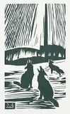 Night Song #44/100 by Illingworth Kerr, 1989, lino block on paper, sold Sep 2024