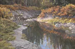 Isabel Levesque, Ravine Shadows, 1988, acrylic on wood board