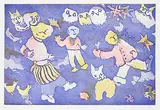 Janet Mitchell, Fun at Casa Claus #45/50, 1986, colour etching on paper