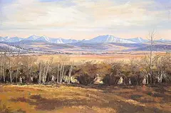 Ramona Ruth Moore, Western Foothills, oil on canvas