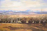 Ramona Ruth Moore, Western Foothills, oil on canvas