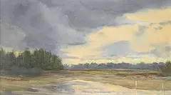 Hillary Prince, Trees Near Olds, 1988, oil on paper