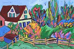 Christine Reimer, A Garden on Moss Street, 1988, acrylic on paper