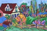 Christine Reimer, A Garden on Moss Street, 1988, acrylic on paper