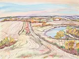 Adeline Rockett, Road to Farmyard, 1989, watercolour on paper