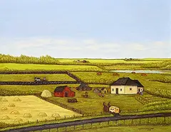 Doris Zaharichuk, The Peddlar, 1981, oil on canvas