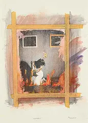 Donna Gallant, Trapped, 2003, mixed media on paper