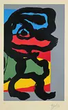 Karel Appel, Untitled - Abstract Figure #39/99, 1976, colour silkscreen on paper