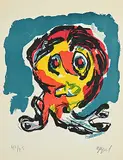Ubu Junior #43/75 by Karel Appel, 1966, colour lithograph on paper, sold May 2024