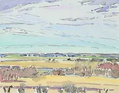 Darrell Bell, Untitled - After the Storm, 1988, watercolour on paper