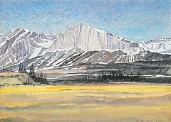 Sylvia Boehrnsen, Untitled - New Frontier, watercolour on paper