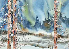 Errol Brimacombe, Warmth in Winter, watercolour on paper