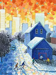 William Roy Brownridge, The Garage Door Goalie, 2012, acrylic on canvas