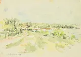 Ken Christopher, Untitled - Green Pasture, 1981, watercolour on paper
