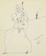 Toller Cranston, As a Team They Could Predict Almost Anything, 1975, watercolour and ink on paper