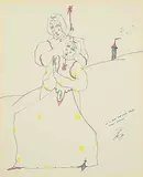 Toller Cranston, As a Team They Could Predict Almost Anything, 1975, watercolour and ink on paper