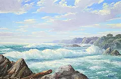 Duncan MacKinnon Crockford, Pacific Surf, 1962, oil on canvas