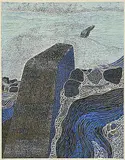 René Derouin, LG II Baie de James #8/25, 1978, colour wood block on paper