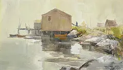 Douglas Ferguson Elliott, Subject in Fog, acrylic on canvas board