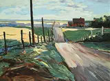 Hans Herold, Untitled - Road to the Homestead, 1973, oil on canvas