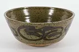 Luke Orton Lindoe, Untitled - Speckled Bowl with Swirl Pattern, glazed ceramic