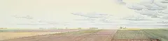 Untitled - Prairie Panorama by K. Allan MacDonald, watercolour and graphite on paper, sold May 2024