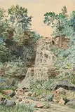 Thomas Mower Martin, Springtime Waterfall, watercolour on paper